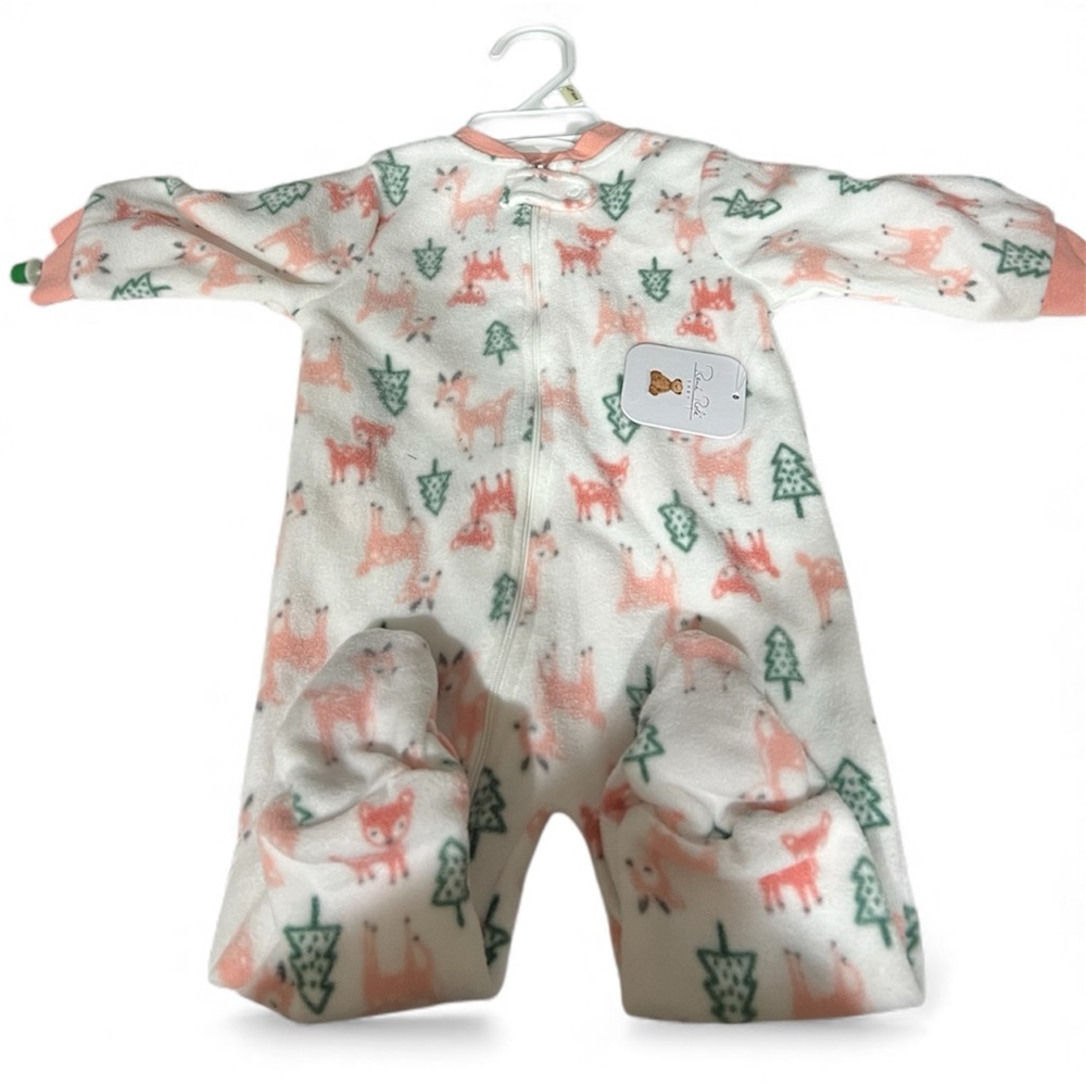 Babygirl Renè Rofè Christmas Print Footsie